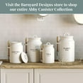 thumbnail image 4 of Barnyard Designs Canister Set for Kitchen Counter, Coffee Tea Sugar Container Ceramic Set, Decorative Canisters, Rustic Farmhouse Canister Jars, White (Coffee/Sugar/Tea), 4 of 8
