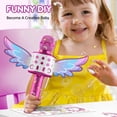 thumbnail image 4 of Karaoke Microphone for Kids Stocking Stuffers Detachable Wings Wireless Bluetooth Microphone for Singing, Frozen Toys for Girls Age 4-12, 4 of 6
