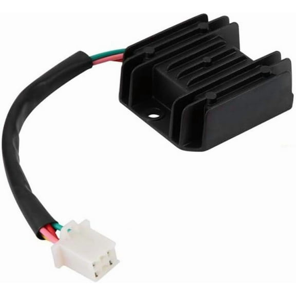 12V Voltage Regulator Rectifier 4 Wires for GY6 125cc 150cc ATV Dirt Bike Go Kart Moped and Scooter