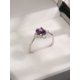 thumbnail image 3 of 1pc Natural Geometric Style Simple & Fashionable Ring Made Of S925 Sterling Silver With Diamond, Cubic Zirconia Amethyst Pomegranate Design Suitable For Daily Wear Or As Valentine's Day Gift, 3 of 5