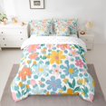 thumbnail image 2 of Manfei Chic Colorful Flowers Bedding Comforter Set 7-Piece for Female Men,Polka Dots King Bedding Sets,Spring Garden Ultra Soft Bed Sheets,Ultra Soft Home Decor,Reversible, 2 of 8