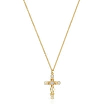 Gold Cross Necklace 14K Gold Plated Dainty Gold Cross Pendant Necklace For Women Delicate Necklace Jewelry[o6619]