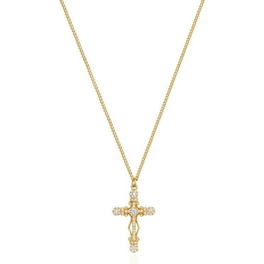 Gold Cross Necklace 14K Gold Plated Dainty Gold Cross Pendant Necklace For Women Delicate Necklace Jewelry[o6619]
