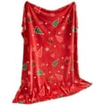 thumbnail image 2 of JWshufel Cozy Soft Fleece Throw Blanket for Nap Time with Christmas Style Flannel Material Suitable As Warm Gift for Holidays and Special Occasions 27.6x39.4in Red, 2 of 6