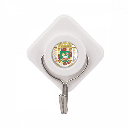 

Puerto Rico National Emblem Adhesive Wall Hooks Hanging Self Sticky