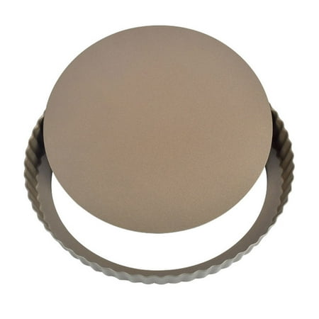

Thinsont Quiche Pan Removable Bottom Non Stick Cake Mould Bakeware Kits Baking Accessory Kitchen Supplies Cooking Tools Gold thickened 9 in