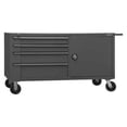 thumbnail image 4 of Durham MBC-3060-95 14 Gauge Mobile Bench Lockable Cabinets with 3 Shelves & 8 Drawers, Gray - 60 in., 4 of 5