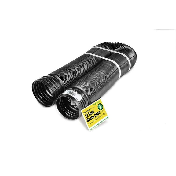 Flex-Drain Flexible Expandable Drain Pipe, Perforated - 4-Inch by 12-Foot