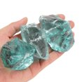 thumbnail image 4 of Uxcell Fire Glass for Fire Pit, 1.97"-3.15" High Luster Reflective Glass Rocks, Light Blue, 4 of 5