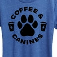 thumbnail image 3 of Instant Message - Coffee And Canines - Women's Short Sleeve Graphic T-Shirt, 3 of 6