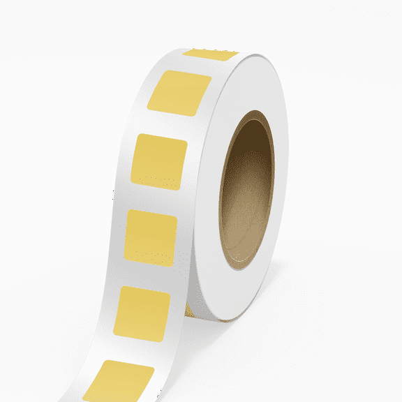 JAM Paper Outdoor Weatherproof Labels, Square, 2 x 2, Gold, 125 Labels/Roll