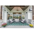 thumbnail image 2 of Linon Outdoor Washable Area Rug Collection, Aqua and Green, 7' x 9', 2 of 9