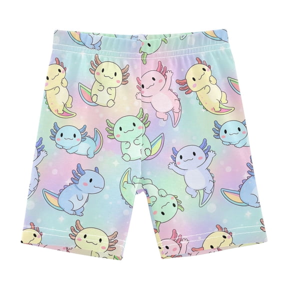 joogoo Gradient Axolotls Girls Lined Shorts Bike Dance Bottoms 6T