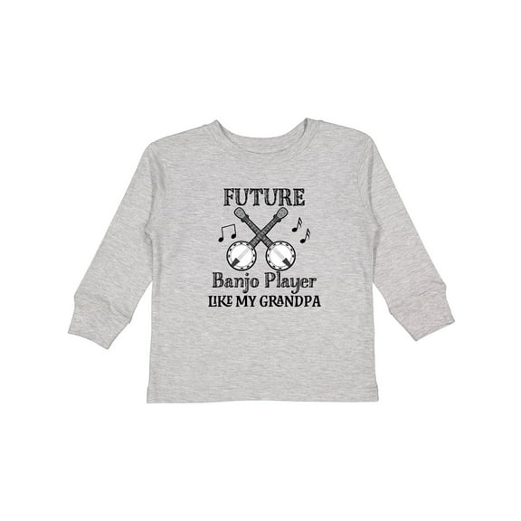 Inktastic Future Banjo Player Like Grandpa Boys or Girls Long Sleeve Toddler T-Shirt
