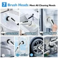 thumbnail image 6 of Electric Spin Scrubber,Cordless Cleaning Brush,Shower Cleaning Brush with 8 Replaceable Brush Heads, Power Scrubber Adjustable Speeds,Adjustable & Detachable Long Handle,Black, 6 of 6