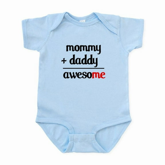 CafePress - Mommy Plus Daddy Infant Bodysuit - Baby Light Bodysuit, Size Newborn - 24 Months