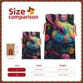 thumbnail image 3 of Fuzoiu Colorful Patterned Rabbit Print Christmas Gift Bag,Burlap Gift Bag with Drawstring Closure & Hang Tag,Perfect for Holidays, Birthdays, and Special Occasions-Medium, 3 of 7