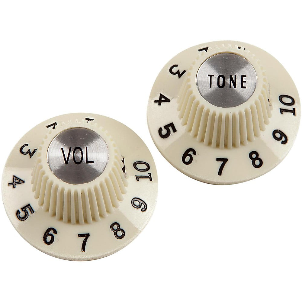Fender Pure Vintage 1965 Jazzmaster Witch Hat Knob Set - Vol and Tone