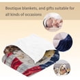 thumbnail image 5 of Patriotic Eagle Flannel Throw Blanket, Soft Cozy Lightweight Animal Blankets Ideal for Couch, Bed, Travel, Outdoor & Home Decor, Warm Fluffy Fuzzy Blanket for Adults Kids Men Boys 60×50 in, 5 of 5