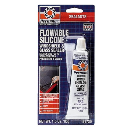 - Permatex 81730 1.5 Oz Flowable Silicone Windshield & Glass Sealer