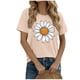 thumbnail image 1 of Camiseta de Manga Corta de Verano para Mujeres con Estampado Casual de Moda con Cuello Redondo, 1 of 5
