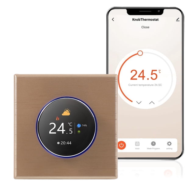 Thermostat WiFi Smart Thermostat Temperature Controller Weekly Programmable Button Control Mobile APP Voice Control for Electric Floor Heating 16A