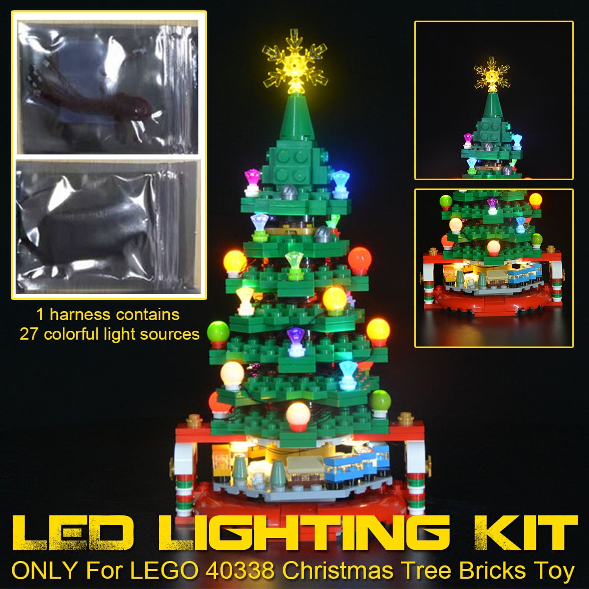 Kit d Eclairage LED Uniquement pour LEGO 40338 Christmas Tree Lighting Blocs Briques Jouet Walmart