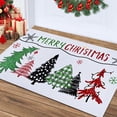 thumbnail image 4 of BLEUM CADE Christmas Welcome Mat Winter Holiday Outdoor Doormat,Colorful Christmas Tree Door Mat,Non-slip Low File Mat for Entrance,18 x 30 inches, 4 of 10