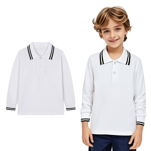 Kids Boys Girls Long Sleeve Casual Solid Color Shirt Button Closure Fashion Comfortable & Soft Fabric