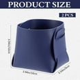 thumbnail image 2 of 2 Pack Makeup Brush Holder Dark Blue Leather Pen Holder Foldable Pen Cup Brush Jewelry Storage Holder Portable and Accessories for Traveling Office Vacation 3.94x3.94 Inch Blue DIY, 2 of 9