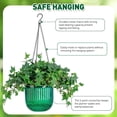 thumbnail image 2 of 3 Pack Self-Watering Hanging Plant Pots, Plastic Planters with Drainage Holes, 2 x 6.5in & 1 x 4.5in, with 3 Hooks for Indoor & Outdoor Plants, 2 of 8