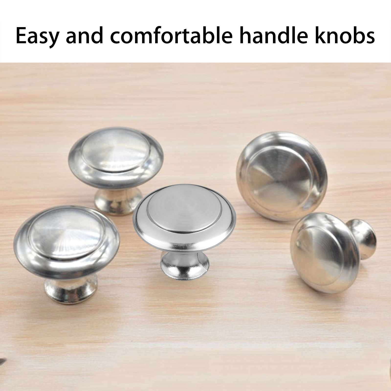 40/20pcs Kitchen Cabinet Heavy Pull Knobs, EEEkit Brushed Nickel Cabinet Knobs Cupboard Door Knobs Kitchen Hardware Round Pull Knobs for Bathroom Drawer, Silver - image 5 of 9