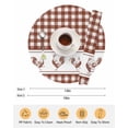 thumbnail image 6 of 13 Inch Round Placemats Set of 6, Farmhouse Orange Plaid Non Slip Heat Insulation PP Table Mats, Vintage Country Cock Checkered Washable Place Mats for Kitchen Dining Party Table Decor, 6 of 7