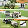 thumbnail image 5 of Steel Garden Cart, 1400 Lbs Heavy-Duty Wagon Cart on Wheels, Metal Yard Utility Wagon Carts with 180° Rotating Handle, 13 Inch All-Terrain Tires, Removable Mesh Side Panels, for Outdoor, 5 of 7