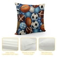 thumbnail image 4 of Pratyus Sports Balls Modern Farmhouse Rustic Decorative Couch Pillow Cases with Zipper Home Decor 1PC Printed on Both Sides 22x22in, 4 of 5