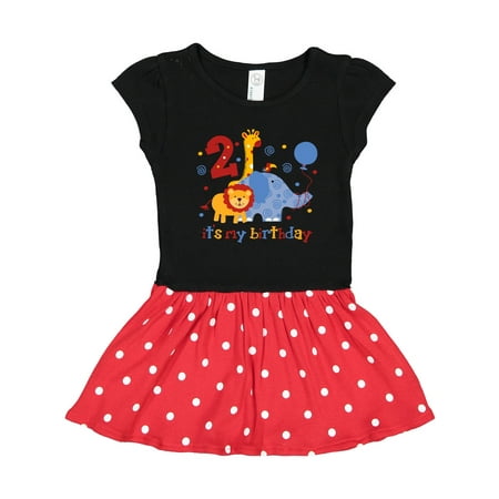 

Inktastic Safari 2nd Birthday Gift Toddler Girl Dress