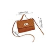 thumbnail image 3 of Bolso de hombro de cuero de PU pequeño y acolchado acolchado mini acolchado para mujer, con asa superior y cerradura metálica para uso cotidiano casual, 3 of 6