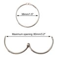 thumbnail image 2 of 10pcs Gancho de Cortina de Ducha de Metal Redondo Estilo 1.5" Clip Rodante para Baño, 2 of 7