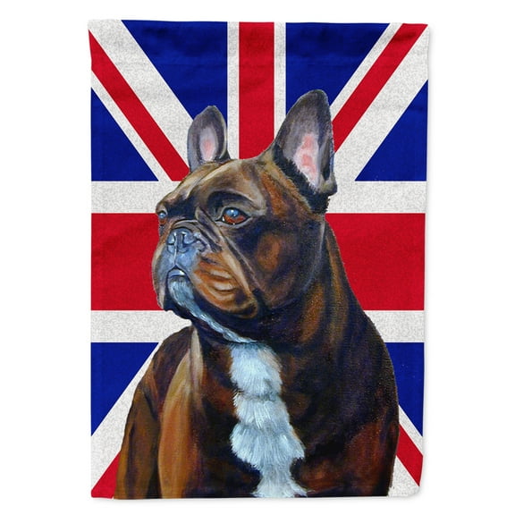 Carolines Treasures LH9492GF French Bulldog with English Union Jack British Flag Garden Flag Garden Size multicolor