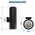 thumbnail image 5 of Luxrite Dusk to Dawn LED Modern Outdoor Wall Light, 18", Up or Up and Down Light, 3CCT 3000K-5000K, 20/30/40W, IP65, ETL, 5 of 7
