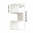 thumbnail image 3 of Allowith Corner Shelf, Wall Mounted Floating Shelf, Zigzag Corner Shelf Unit, Space-Saving, for Kitchen, Living Room, Bedroom, Boho Style, 3 of 6