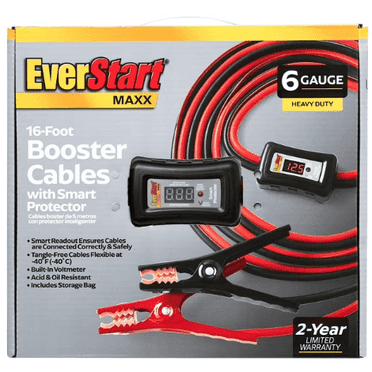 EverStart Maxx 16-Foot 6-Gauge Heavy Duty Booster Cables with Smart Protector