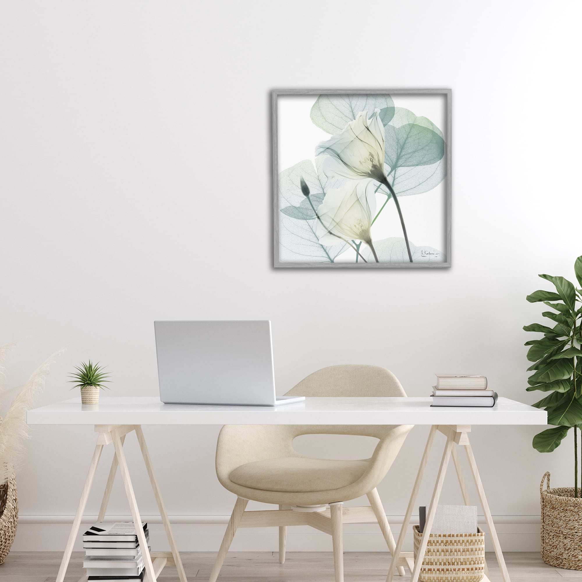 Stupell Industries Divine Fate Petals Gray Framed Giclee Art, design by Albert Koetsier