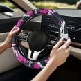 thumbnail image 5 of Yuyamidu Camo Hunting Steering Wheel Cover Pink Wood Steering Wheel Protector 15 Inch Winter Car Steering Wrap Car Fluffy Steering Wheel Decor Cover for Auto Sedan, 5 of 7