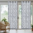 thumbnail image 5 of Outdoor Curtains for Patio Waterproof, Grey Flowers Outdoor Privacy Panels Grommet, Spring Floral Farmhouse Retro Art Blackout Outside Curtains for Porch/Cabana/Pergola/Gazebo 54"x95", 2 Panels, 5 of 8