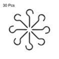thumbnail image 2 of Uxcell 1.5" Screw Eye Hooks Self Tapping Screws Screw-in Hanger Eye-Shape Ring Hooks Black 30 Pack, 2 of 4