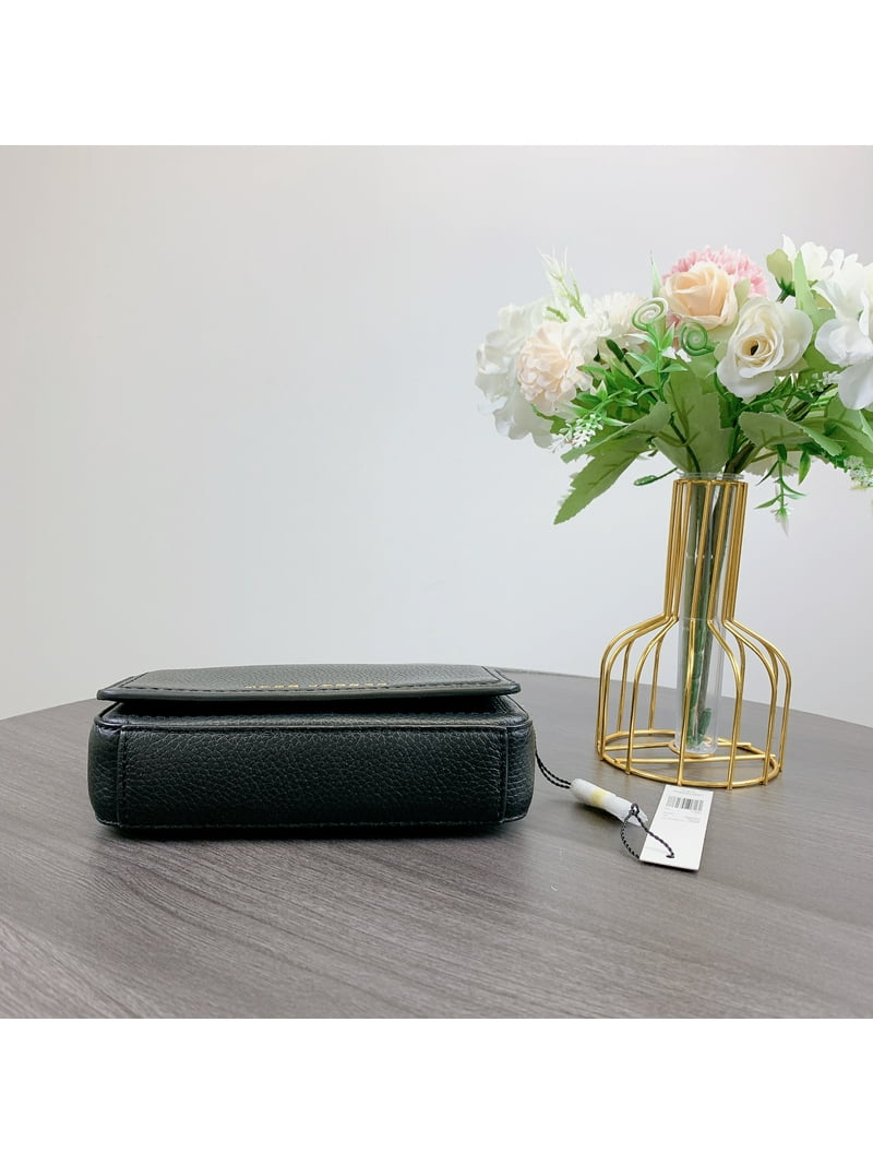 Marc Jacobs H107L01FA21 Mini Leather Crossbody Bag IN BLACK