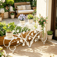 thumbnail image 3 of 2PCS Metal White Plant Stand Heart-Shaped Flower Pot Holder Rack for Outdoor Garden Patio Backyard Indoor Decorative, 3 of 13