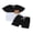Black, variant on LMLYSoH 2Pcs Toddler Boy Summer Outfits, Short Sleeve Contrast Color T-Shirt Pocket Shorts Set