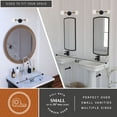 thumbnail image 6 of Vaxcel Orbit 2 Light Brass and Oil Rubbed Bronze Industrial MCM Wall Sconce Clear Glass Globe, 6 of 10